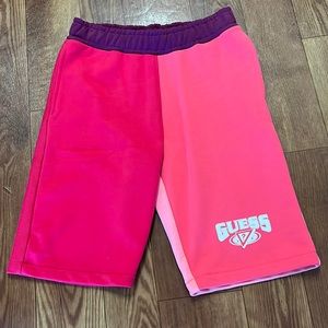 Guess x J. Balvin collection color block shorts. Youth